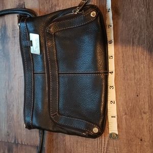 Black Leather Tignanello Purse